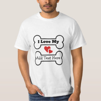 T-shirt J'Aime Mon (race de chien préférée)