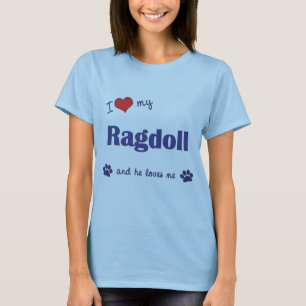 T-shirt J'aime mon Ragdoll (le chat masculin)