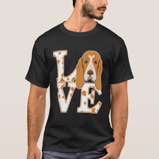 T-shirt J'Aime Mon Redtick Coonhound Red Tick Coonhound Do (Devant)