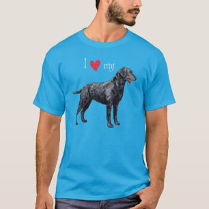 T-shirt J'aime mon Retriever à revêtement mou