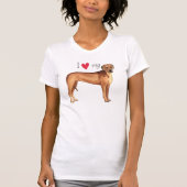 T-shirt J'aime mon Rhodesian Ridgeback (Devant)