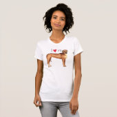 T-shirt J'aime mon Rhodesian Ridgeback (Devant entier)