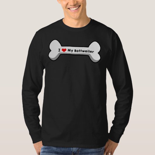 T-shirt J'aime mon Rottweiler (Devant)