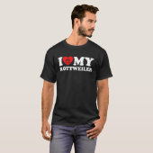T-shirt J'aime mon Rottweiler (Devant entier)