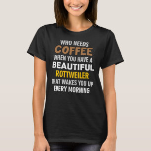 T-shirt J'Aime Mon Rottweiler Plus Que Mon Café Mon Chien 