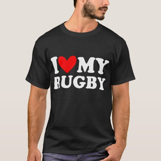 T-shirt j'aime mon rugby (Devant)