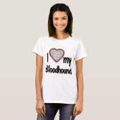 T-shirt J'aime mon sang mignon photo de coeur rouge (Devant entier)