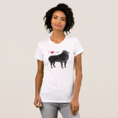 T-shirt J'aime mon Schipperke (Devant entier)
