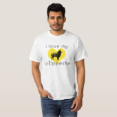 T-shirt j'aime mon schipperke (Devant entier)