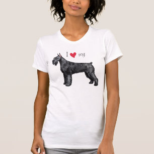 T-shirt J'aime mon Schnauzer géant