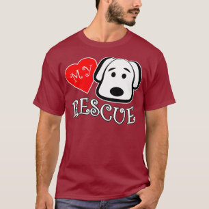 T-shirt J'Aime Mon Secourt Amoureux des chiens mignon cade