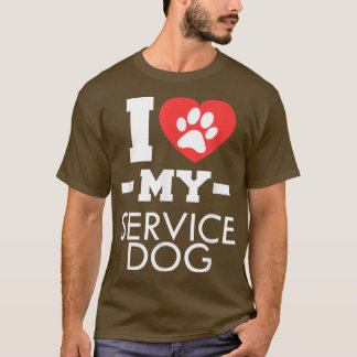 T-shirt J'Aime Mon Service Chien 