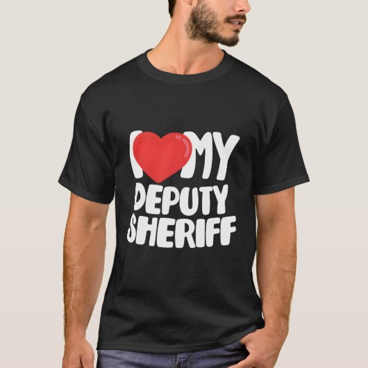 T-shirt J'Aime Mon Sheriff Adjoint (Devant)