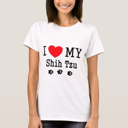 T-shirt J'aime mon Shih Tzu ! (Devant)