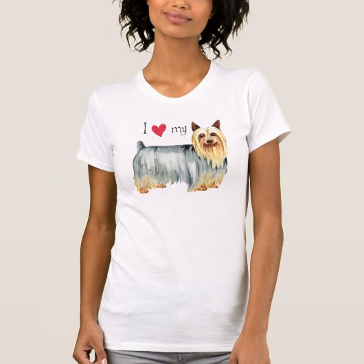 T-shirt J'aime mon Silky Terrier (Devant)