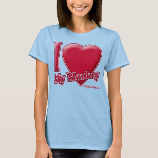 T-shirt J'Aime Mon Singe (Devant)