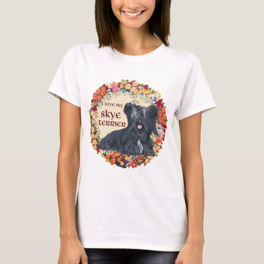 T-shirt J'aime mon Skye Terrier (Devant)