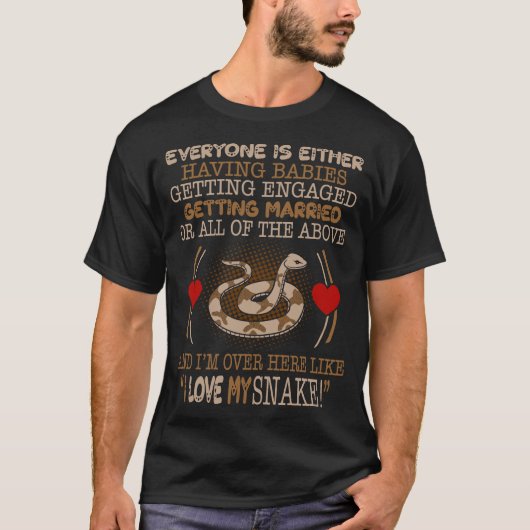 T-shirt J'Aime Mon Snake Pet Les Amateurs De Cadeaux (Devant)