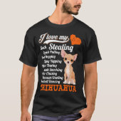T-shirt J'Aime Mon Sock Voler La Leash Pulling Chihuahua F (Devant)