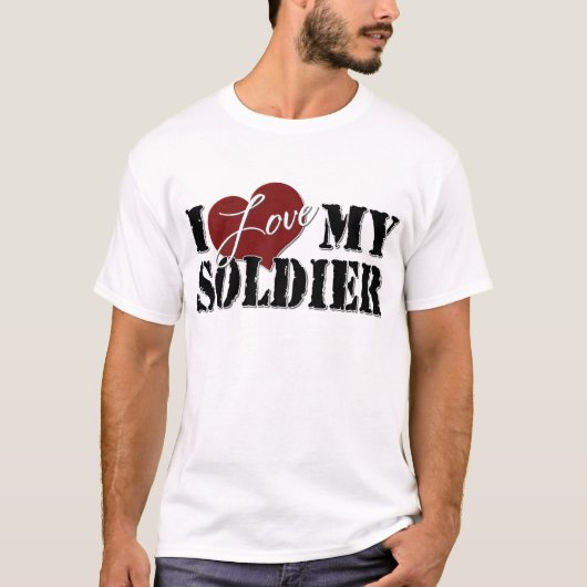 T-shirt J'aime mon soldat (Devant)
