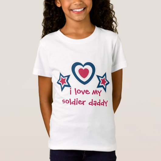 T-Shirt J'aime mon soldat papa maman - 4 juillet (Devant)