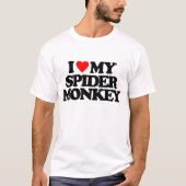 T-SHIRT J'AIME MON SPIDER MONKEY (Devant)
