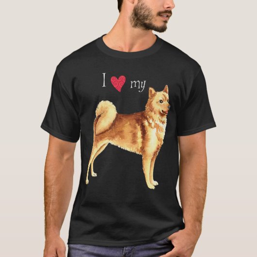 T-shirt J'aime mon Spitz finlandais (Devant)