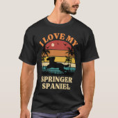 T-shirt J'aime mon Springer Spaniel Chien Cute Springer Sp (Devant)