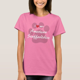 T-shirt J'aime mon Staffordshire Terrier américain