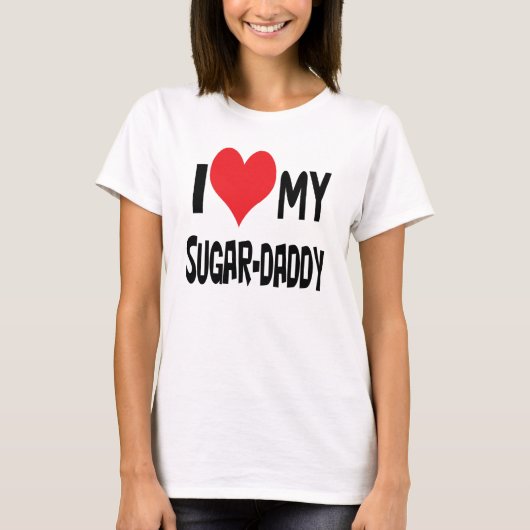 T-shirt J'aime mon sugar-daddy. (Devant)