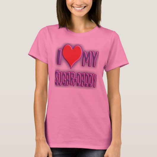 T-shirt J'aime mon sugar-daddy. (Devant)