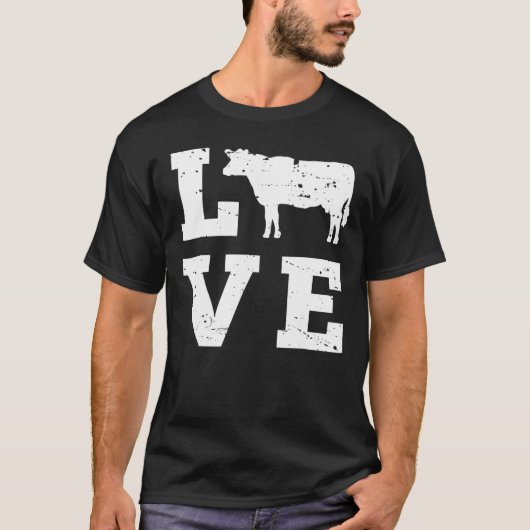 T-shirt J'aime mon T de vache (Devant)