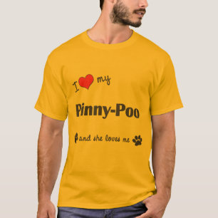 T-shirt J'aime mon Tablier-Poo (le chien femelle)