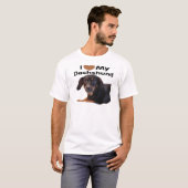 T-shirt J'aime mon teckel (Devant entier)