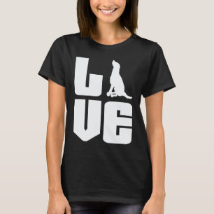 T-shirt J'aime mon tee-shirt Labrador Retriever Chien Homm