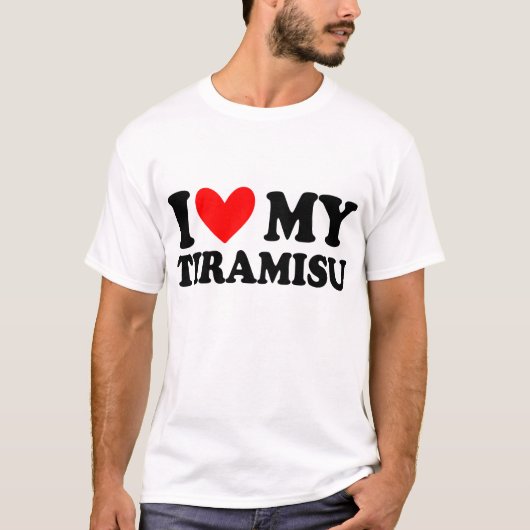 T-shirt j'aime mon tiramisu (Devant)