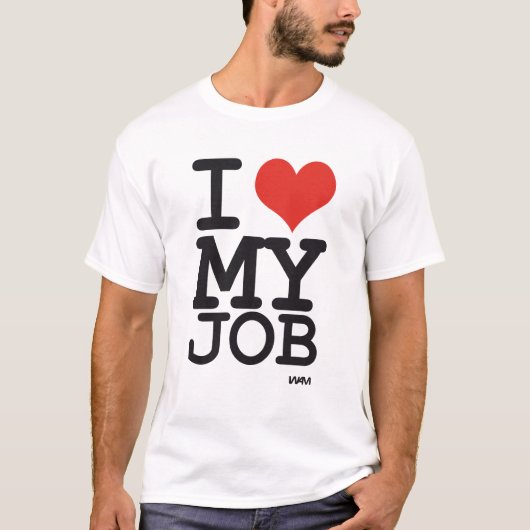 T-shirt j'aime mon travail (Devant)