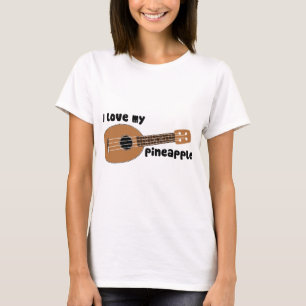 T-shirt J'aime mon ukulélé d'ananas