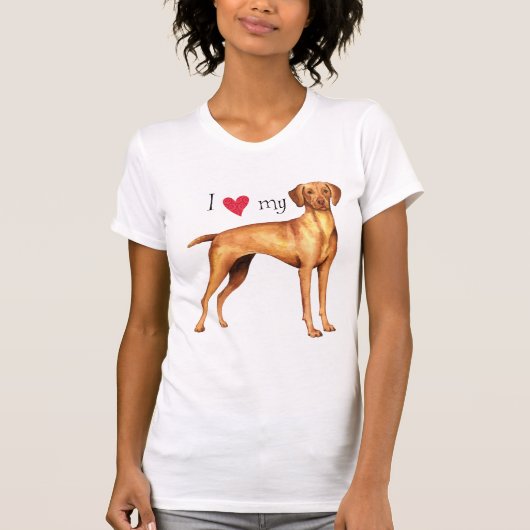 T-shirt J'aime mon Vizsla (Devant)