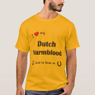 T-shirt J'aime mon Warmblood néerlandais (le cheval