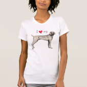 T-shirt J'aime mon Weimaraner (Devant)