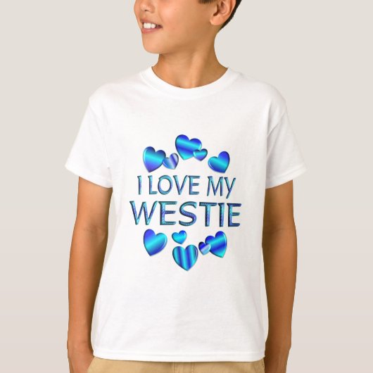 T-shirt J'aime mon Westie (Devant)