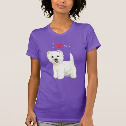 T-shirt J'aime mon Westie (Devant)
