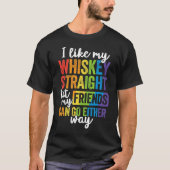 T-shirt J'Aime Mon Whiskey Droit LGBT Pride Gay Lesbian (Devant)