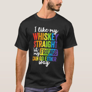 T-shirt J'Aime Mon Whiskey Droit LGBT Pride Gay Lesbian