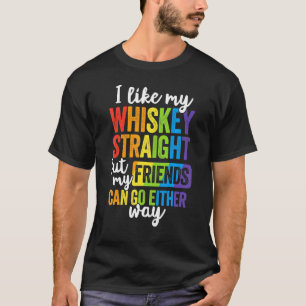 T-shirt J'Aime Mon Whiskey Droit T Lgbt Pride Gay Lesbia