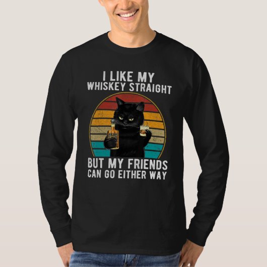 T-shirt J'Aime Mon Whiskey Tout De Suite Mais Mes Amis Peu (Devant)