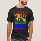 T-shirt J'AIME MON WHISKY DROIT LGBT Pride Moth LGBTQ (Devant)