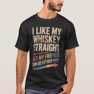 T-shirt J'aime mon Whisky Sec Mais Mes Amis LGBTQ