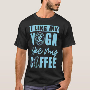 T-shirt J'aime mon yoga comme mon café OM Méditation